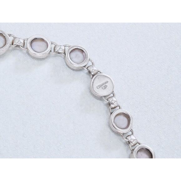 Starborn Creations Pearl Tennis Bracelet Sterling Silver Coin Pearl 7-8" - Picture 6 of 8